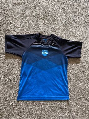 Blue & Black Kids El Salvador Athletic Tee